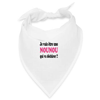 Je vais être une nounou qui va déchirer !!! - Bandana Dreieckstuch - Weiß - Vorne