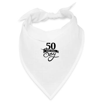 50 and still sexy - Bandana Dreieckstuch - Weiß - Vorne