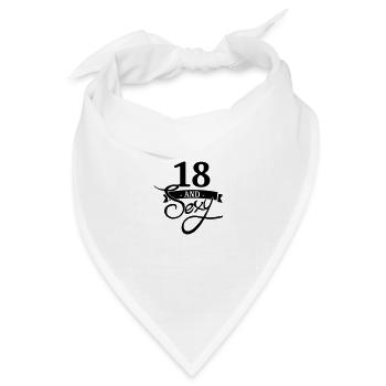 18 and sexy - Bandana Dreieckstuch - Weiß - Vorne