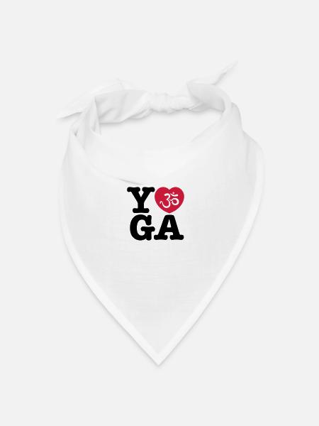 yoga - Bandana Dreieckstuch - Weiß