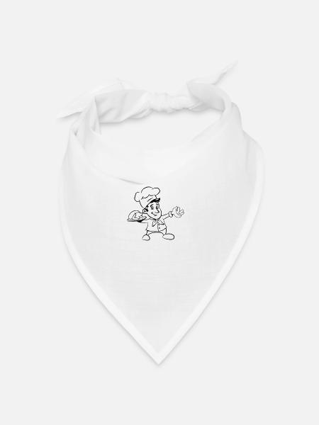 kochen koch hähnchen - Bandana Dreieckstuch - Weiß