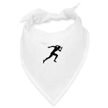 Läuferin, laufen, Sprinterin - Bandana Dreieckstuch - Weiß - Vorne
