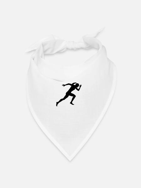 Läuferin, laufen, Sprinterin - Bandana Dreieckstuch - Weiß