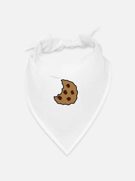 stueck abgebissen keks - Bandana Dreieckstuch - Weiß