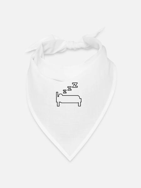 schlafen und schnarchen - Bandana Dreieckstuch - Weiß