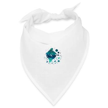 Mondfisch Mola Mola - Bandana Dreieckstuch - Weiß - Vorne