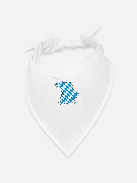Meine Heimat - Mein Stolz - Bayern - Bandana Dreieckstuch - Weiß
