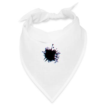 3D Klecks Spritzer - Bandana Dreieckstuch - Weiß - Vorne