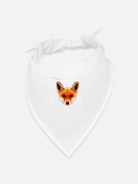 Fuchsbaby * Foxy baby * Hypnosis fox Hypnosefuchs - Bandana Dreieckstuch - Weiß