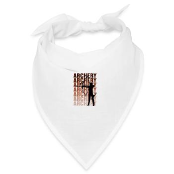 Bogenschiessen Archery - Bandana Dreieckstuch - Weiß - Vorne
