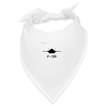 Air Force F-35 Luftwaffe F 35 jet f-35a f-35b f35c - Bandana Dreieckstuch - Weiß - Vorne
