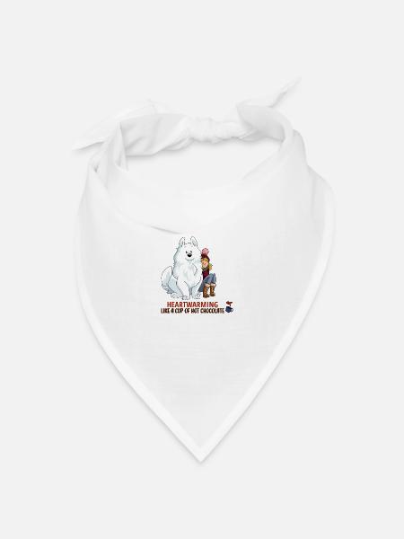 Samojede Winter Weihnachten Geschenk Hundeliebe - Bandana Dreieckstuch - Weiß
