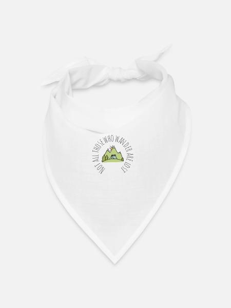 Cooles Wander Camping Design für Outdoorfans - Bandana Dreieckstuch - Weiß