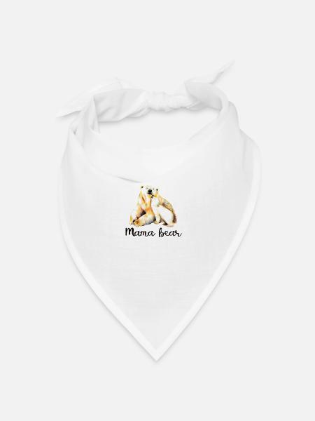 Mama Bär - Bandana Dreieckstuch - Weiß