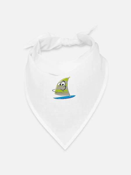 Windsurfen Augen - Bandana Dreieckstuch - Weiß
