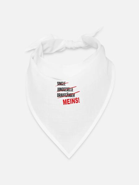 Beziehung - Bandana Dreieckstuch - Weiß