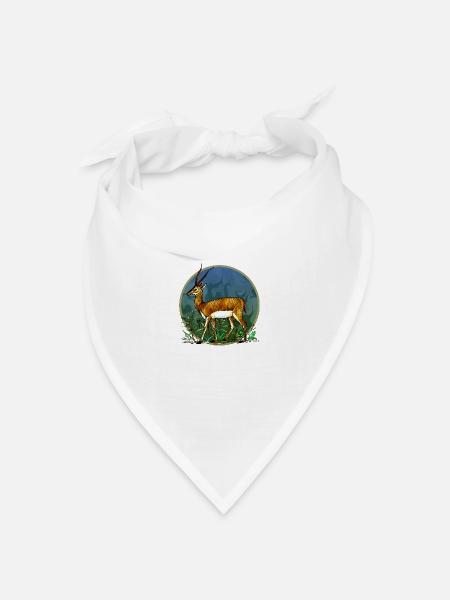 Antilope - Bandana Dreieckstuch - Weiß