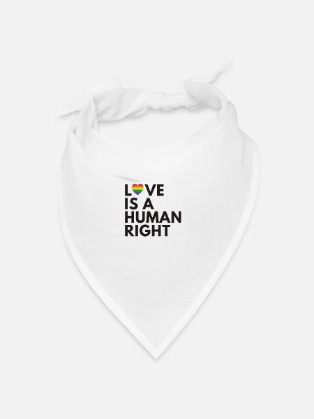 Regenbogen, LGBT, Rainbow, Gay Pride, Love, Pride - Bandana Dreieckstuch - Weiß