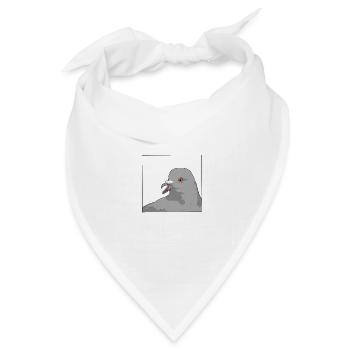 Pigeon / Taube - Bandana Dreieckstuch - Weiß - Vorne