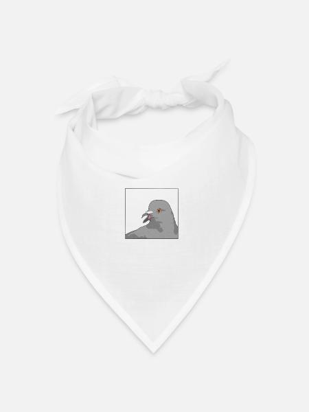Pigeon / Taube - Bandana Dreieckstuch - Weiß