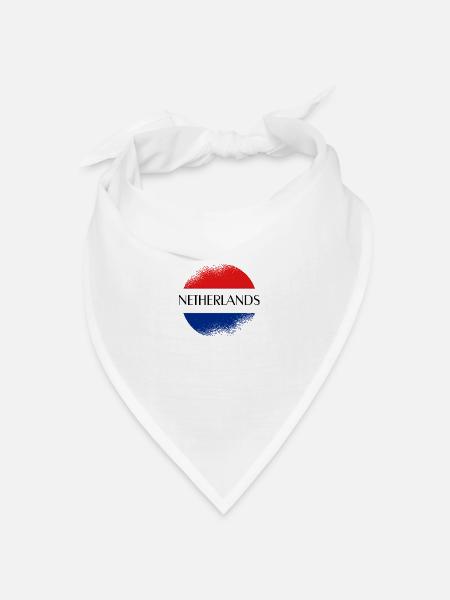 Netherlands ,Holland Fußball, Niederland - Bandana Dreieckstuch - Weiß