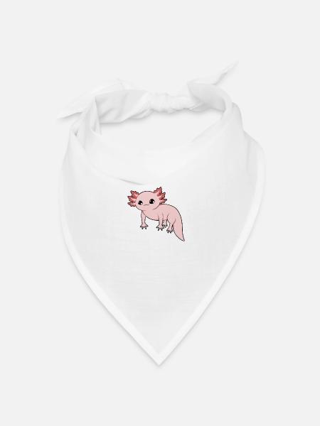 Axolotl - Bandana Dreieckstuch - Weiß