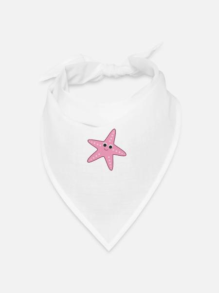 Seestern - Bandana Dreieckstuch - Weiß