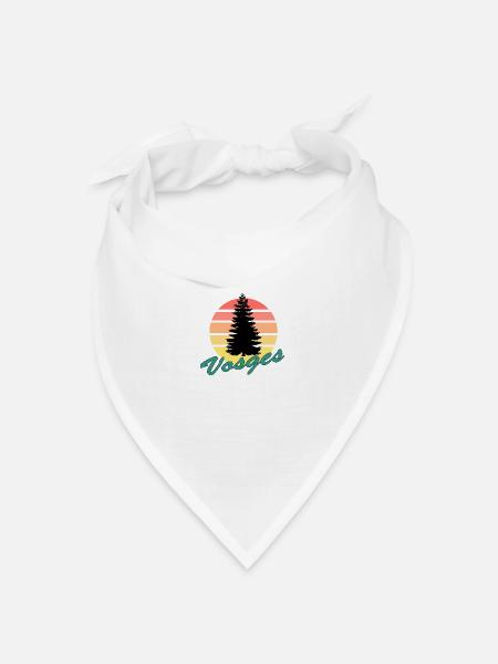 Vogesen Sapin unter Sonnenschein - Bandana Dreieckstuch - Weiß
