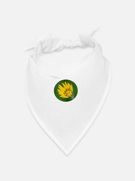 Blume - Bandana Dreieckstuch - Weiß