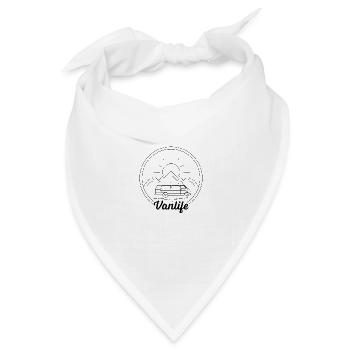 Van Life in den Bergen - Bandana Dreieckstuch - Weiß - Vorne