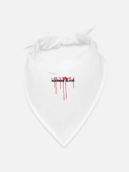 Albanian Blood - Bandana Dreieckstuch - Weiß