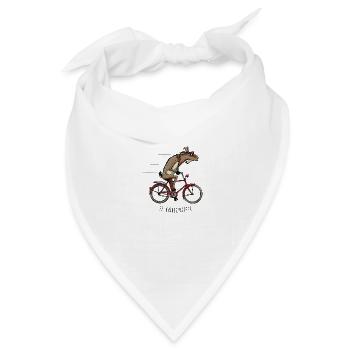 Biquecyclette - Bandana Dreieckstuch - Weiß - Vorne