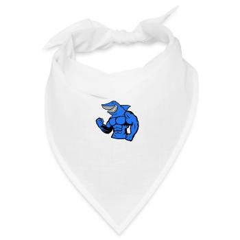Strong Shark - Bandana Dreieckstuch - Weiß - Vorne