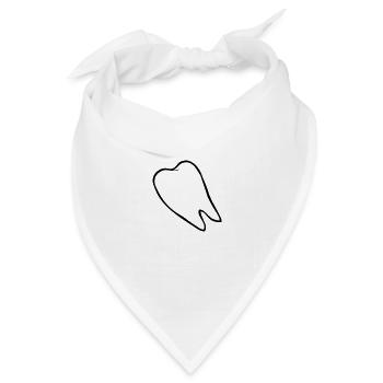 Verlorener Backenzahn Comic - Bandana Dreieckstuch - Weiß - Vorne