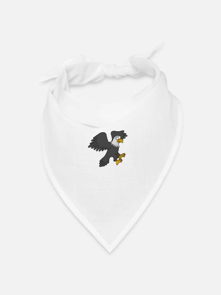 Adler Cartoon - Bandana Dreieckstuch - Weiß