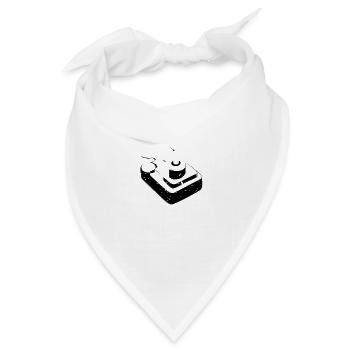 Joystick Spieler Spiel Controller retro Gaming - Bandana Dreieckstuch - Weiß - Vorne