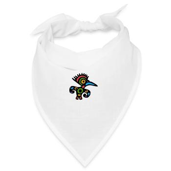 Maya Kultur, Lateinamerika - Bandana Dreieckstuch - Weiß - Vorne