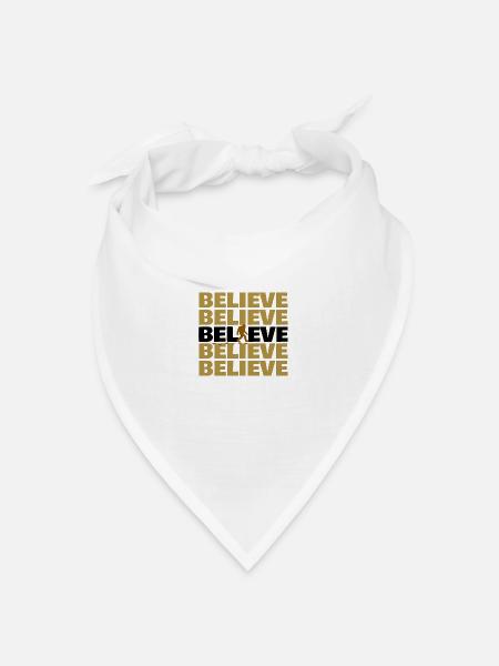 glauben - Bandana Dreieckstuch - Weiß