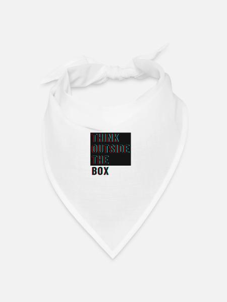 Think outside the box - Bandana Dreieckstuch - Weiß