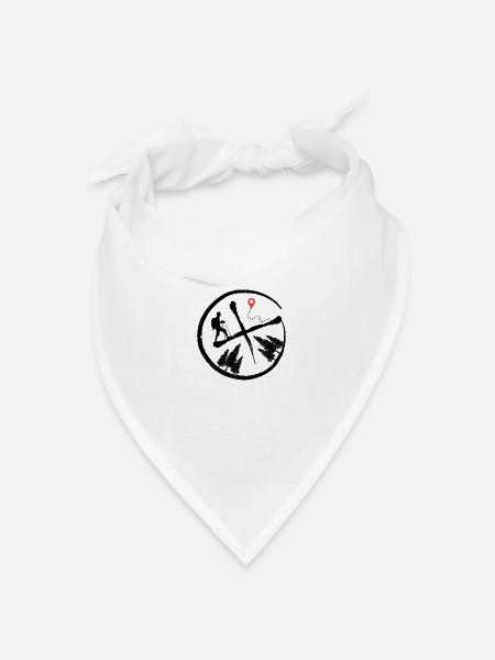 geocache schnitzeljagd outdoor-life wanderheld - Bandana Dreieckstuch - Weiß