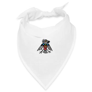 Maya Kultur, Lateinamerika - Bandana Dreieckstuch - Weiß - Vorne