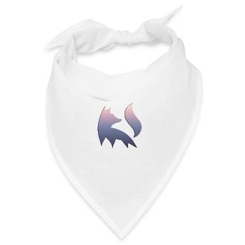 Fuchs Silhouette Wald Natur Tier Rotfuchs Waldtier - Bandana Dreieckstuch - Weiß - Vorne