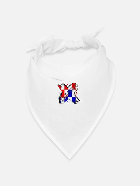 Kroatien Kroatisch Hrvatska Kroaten Kroaten Kroate Hr - Bandana Dreieckstuch - Weiß