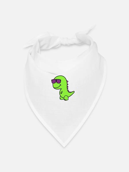 Cool Dino - Bandana Dreieckstuch - Weiß