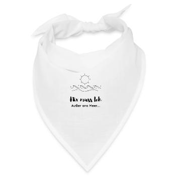 Meer - Bandana Dreieckstuch - Weiß - Vorne