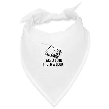 Werfen Sie einen Blick darauf, es ist in einem Buch - Bandana Dreieckstuch - Weiß - Vorne