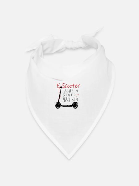 E Scooter Elektro Roller, Scooter - Bandana Dreieckstuch - Weiß