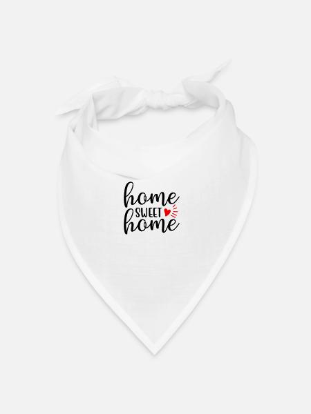 Home sweet home - Bandana Dreieckstuch - Weiß