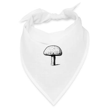 Pilz Pilze Giftpilze Mykologie erdig natürlich 12 - Bandana Dreieckstuch - Weiß - Vorne