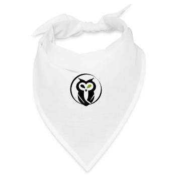 GOWILD Eule - ohne was ... zebrastyle - Bandana Dreieckstuch - Weiß - Vorne